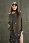RAGLAN TOP IN OLIVE, S22