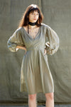 RAPP PARTY DRESS IN KHAKI, S22
