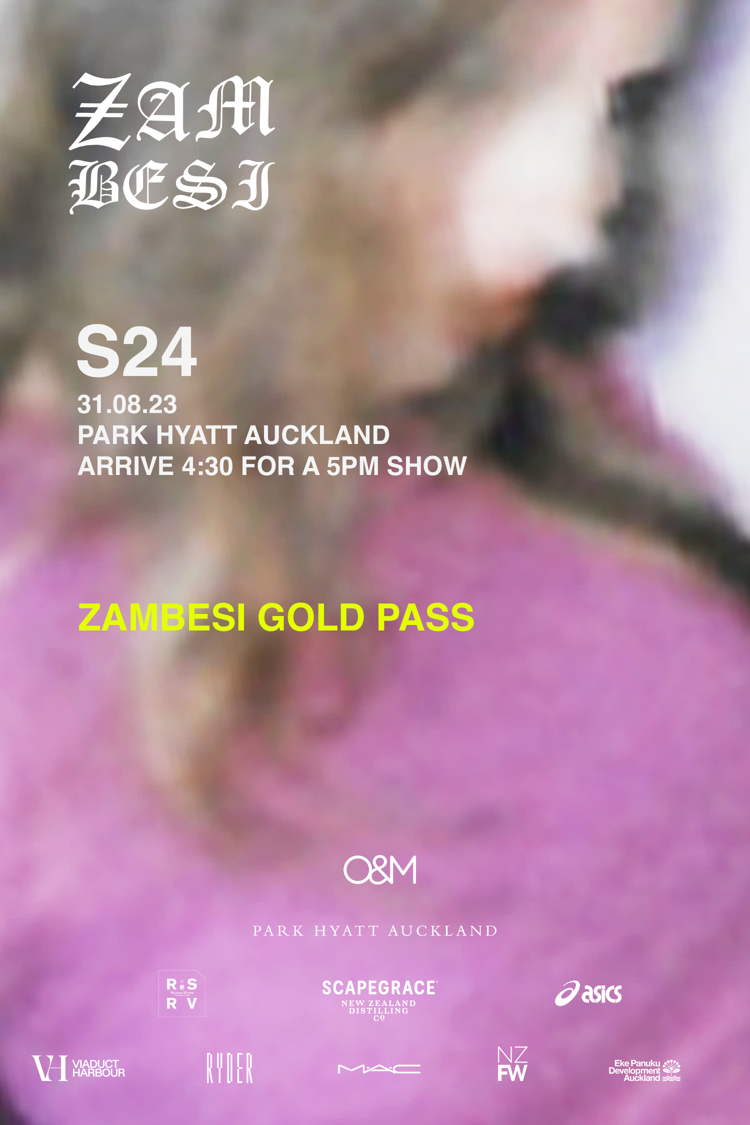 ZAMBESI S24 NZFW RUNWAY SHOW - GOLD PASS