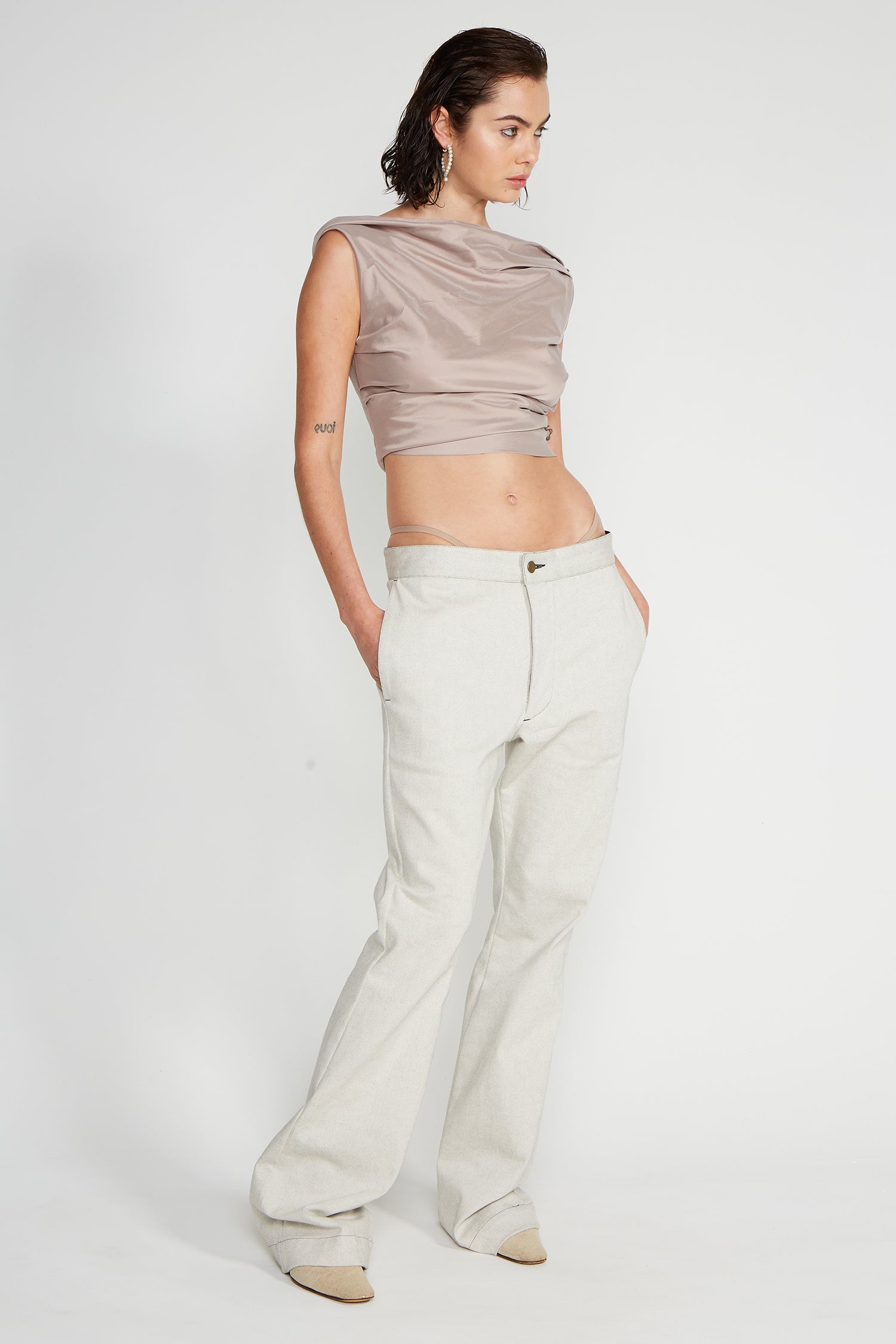 FLARES TROUSER IN PUTTY, S23