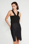 PANEL SKIRT IN EBONY, S23