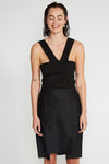 PANEL SKIRT IN EBONY, S23