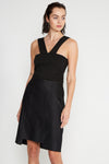 PANEL SKIRT IN EBONY, S23