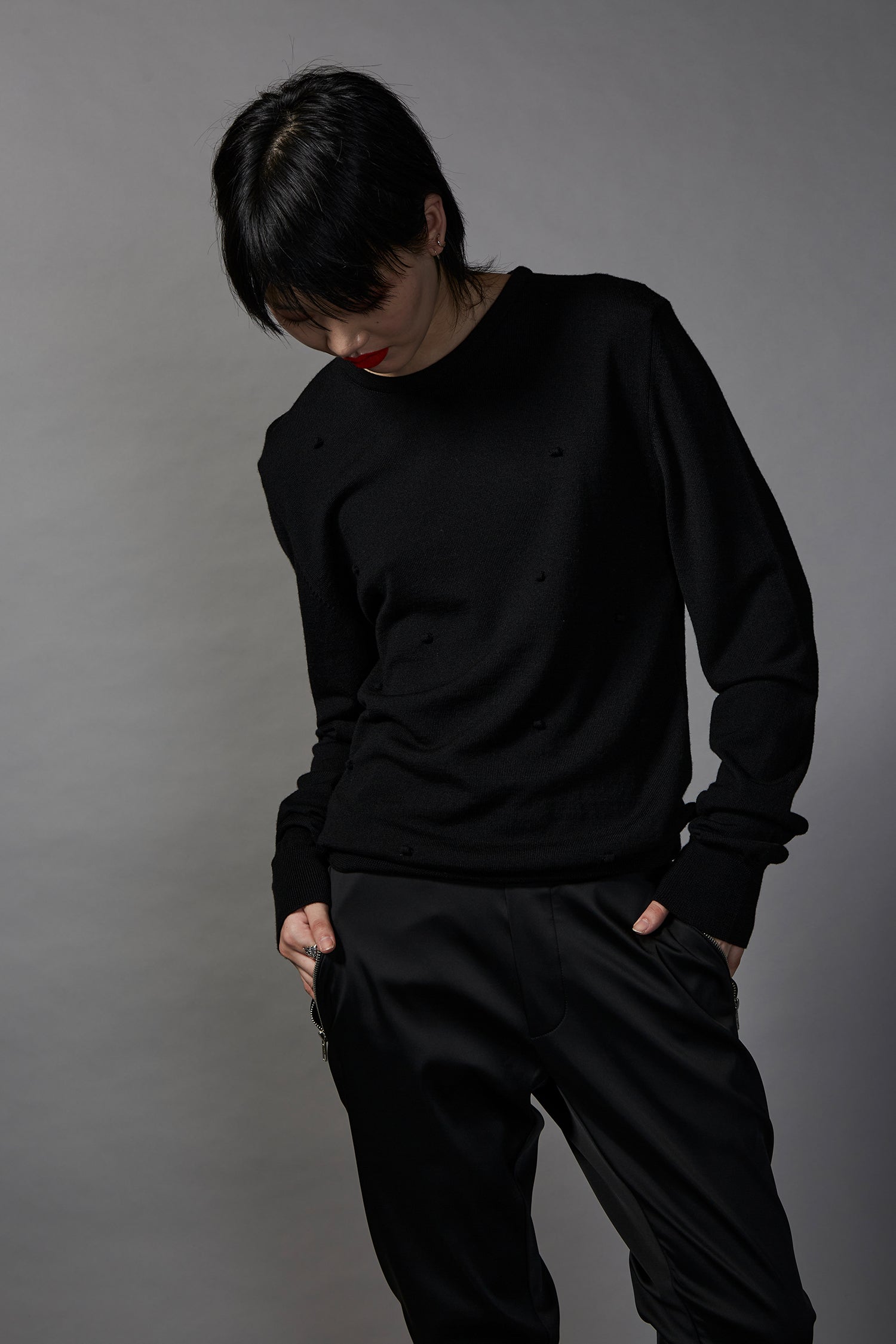 THE BIKER LONG  PANT IN JETT, W23