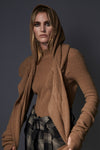 HOODED SCARF IN CAMEL, W23