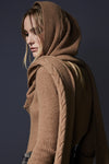 HOODED SCARF IN CAMEL, W23