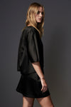 MINI SKIRT IN JETT, W23