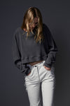 RAGLAN SHORT IN PEWTER,W23