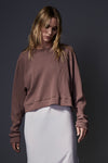 RAGLAN SHORT IN RUSSET,W23