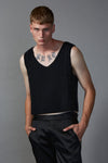 RIB VEST IN PANTHER, W23