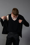 RIB VEST IN PANTHER, W23